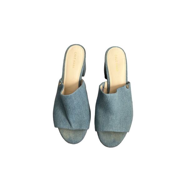 Cole Haan Daina MD OT Mule II slip on block heel Blue women's size US Size 7.5 - Picture 3 of 9